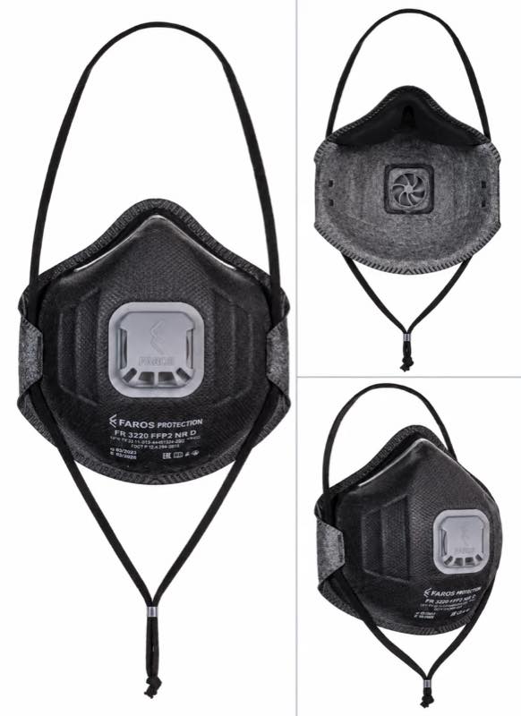 Респиратор FAROS FR 3220 с обтюратором: ракурсы исполнения